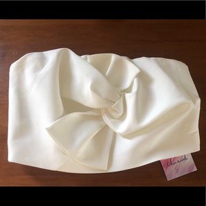 Chicwish Sweet Knot Bustier Top, NWT, Small, White